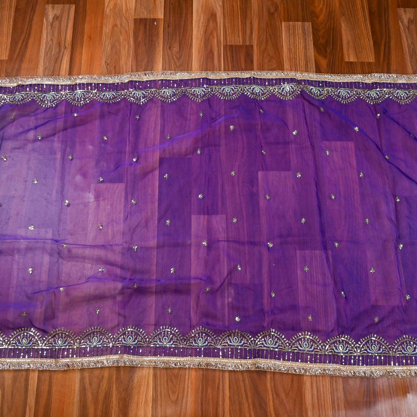 Silk Purple Unstitched Suit