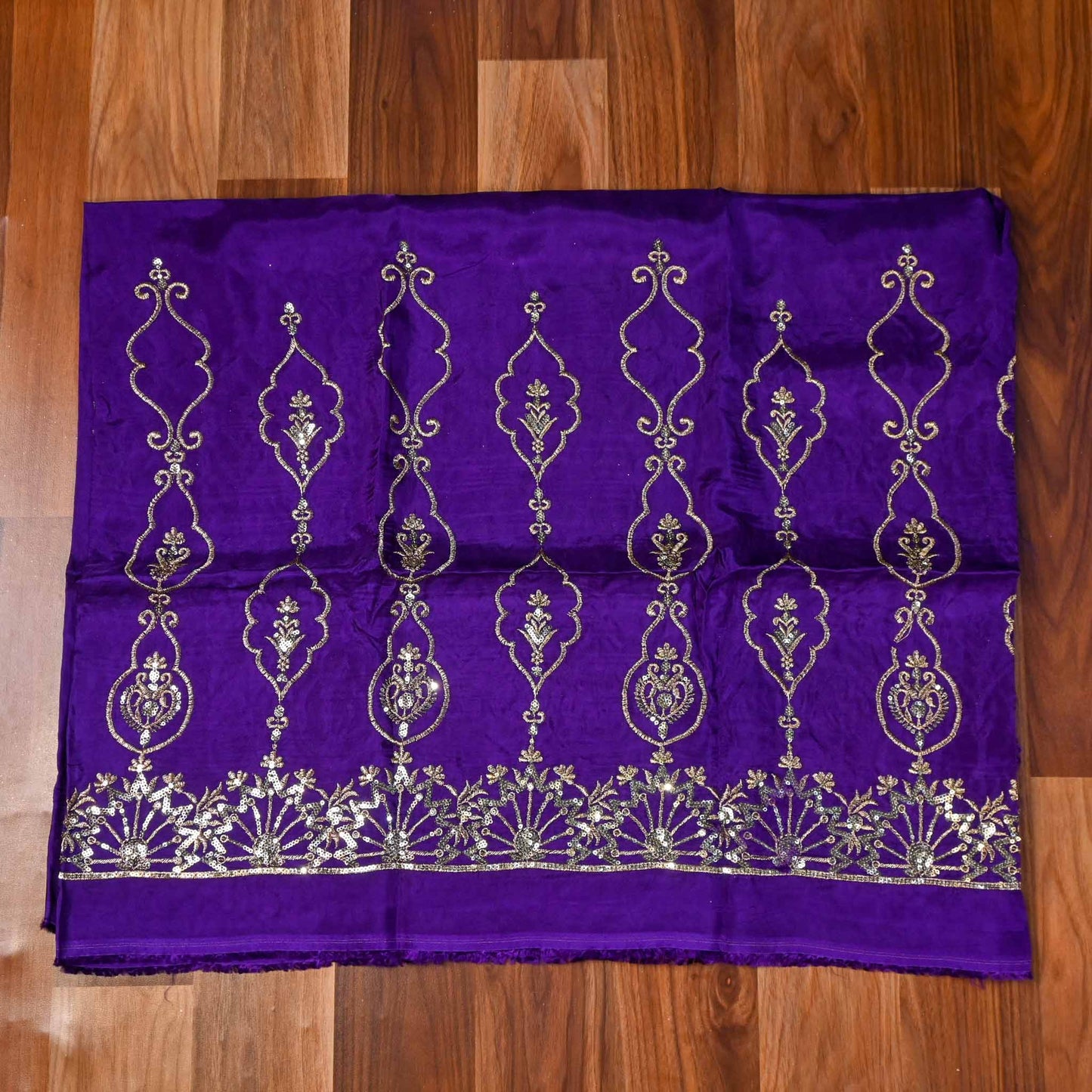 Silk Purple Unstitched Suit