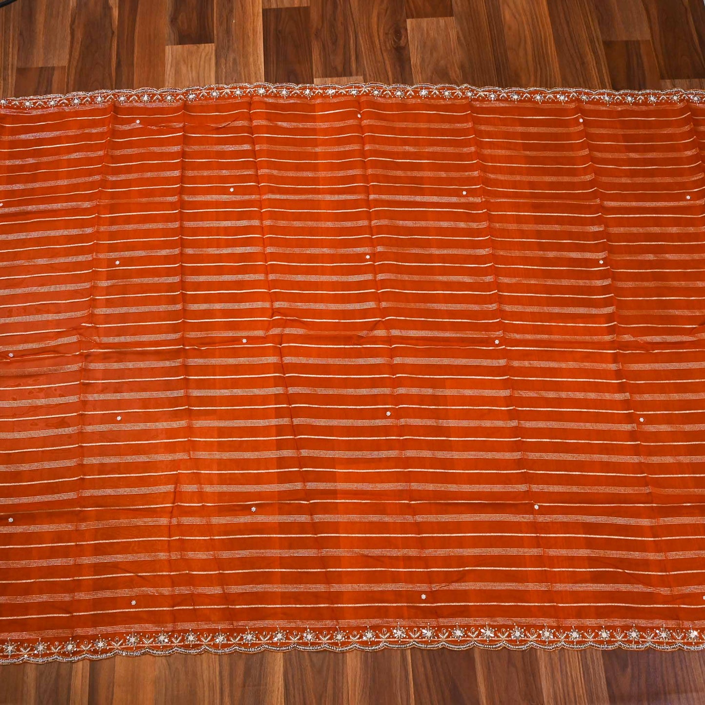 Khadi Silk Rust Unstitched Suit