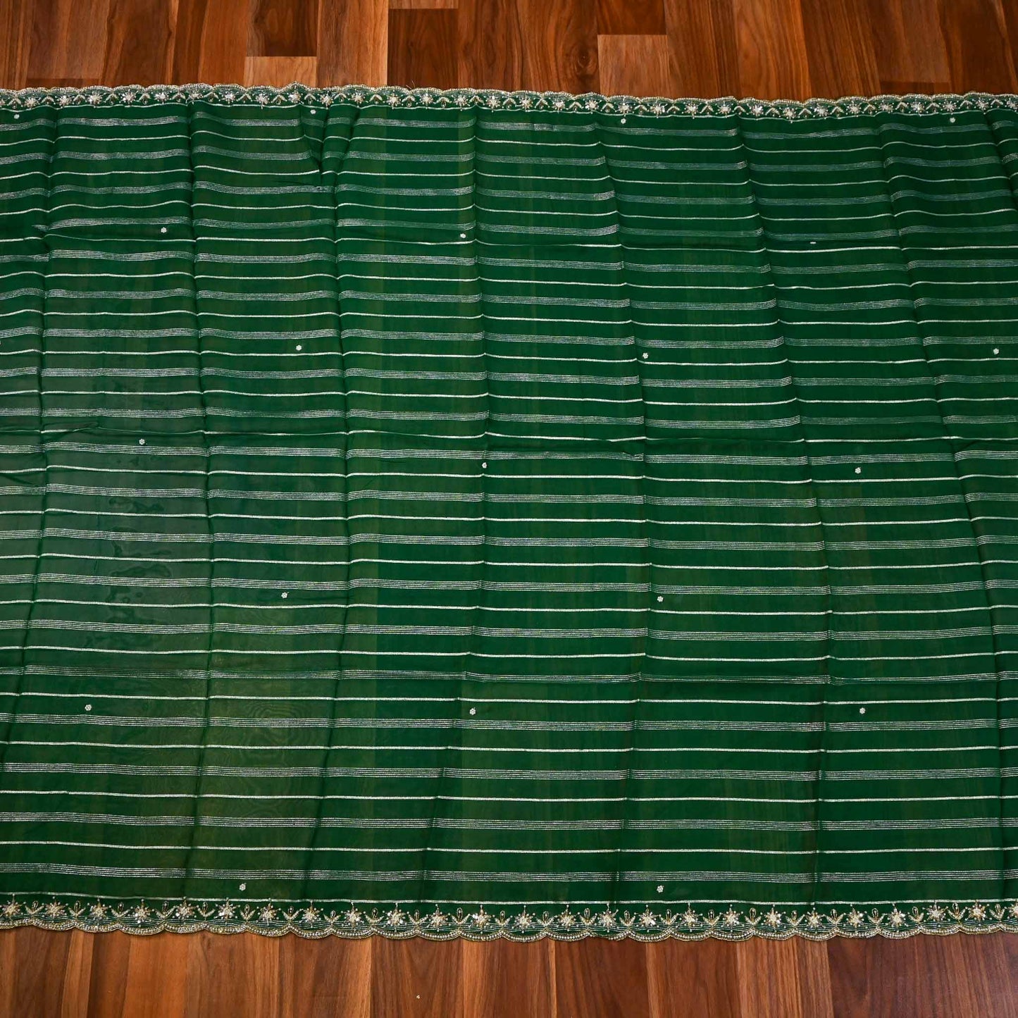 Khadi Silk green Unstitched Suit