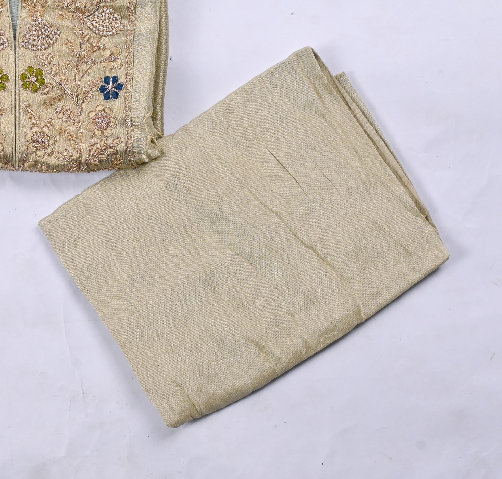 Giraffe Shimmer Beige Unstitched Suit
