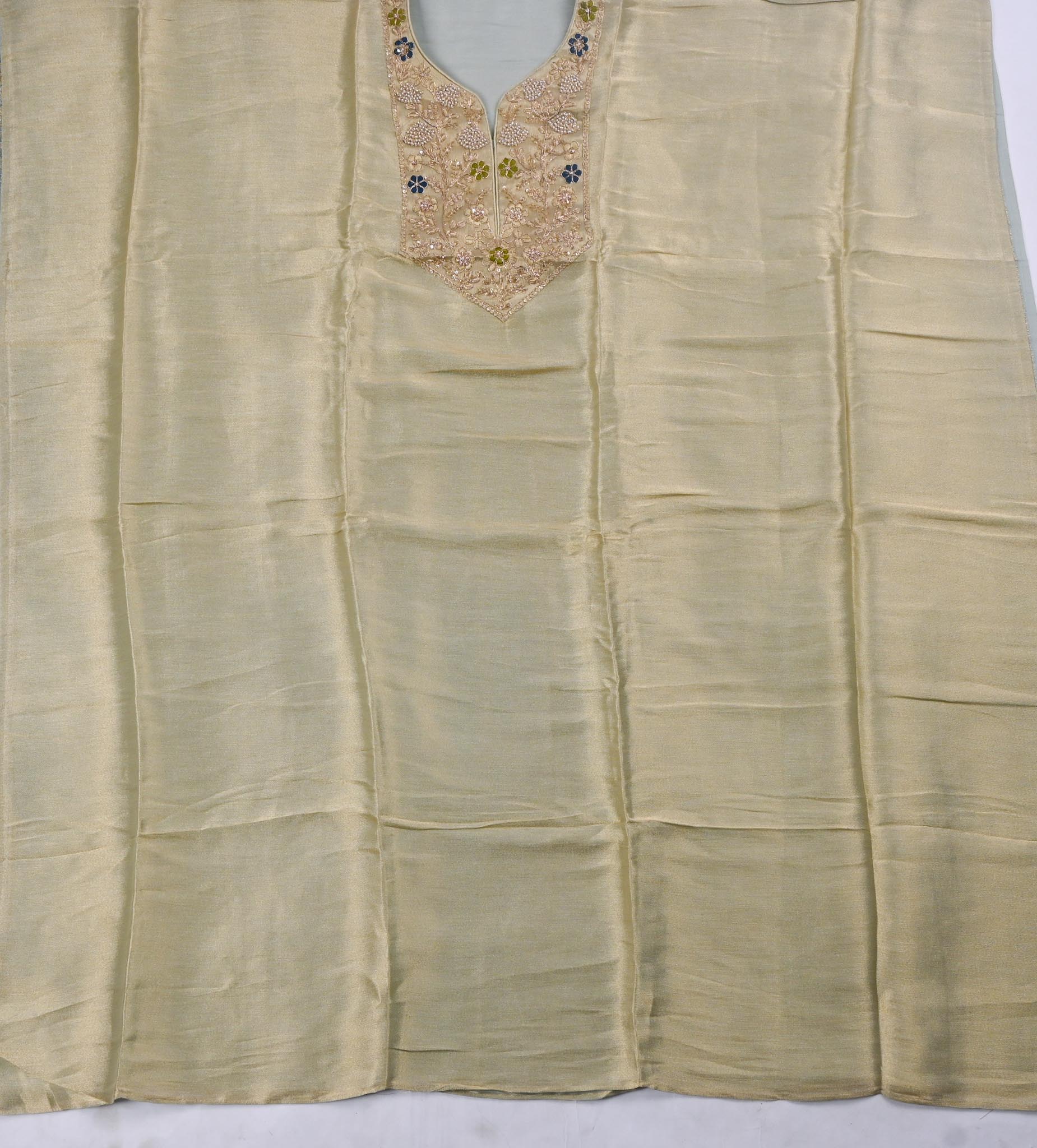 Giraffe Shimmer Beige Unstitched Suit