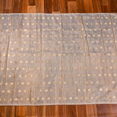 Linen Beige Chanderi Unstitched Suit
