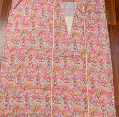 Muslin Pink Unstitched Suit