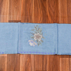 Organza Sky Blue Unstitched Suit