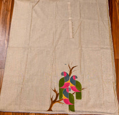 Cotton Beige Unstitched Suit