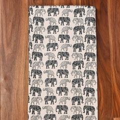 Cotton White & black Unstitched Suit