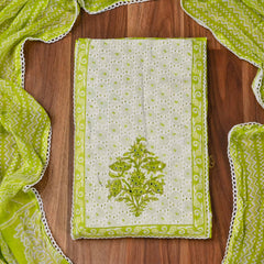 Cotton Parrot Unstitched Suit