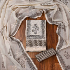 Cotton Grey Unstitched Suit