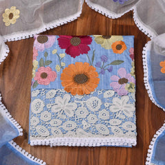 Cotton Blue Unstitched Suit
