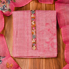 Linen Pink Unstitched Suit