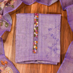 Linen Lavender Unstitched Suit
