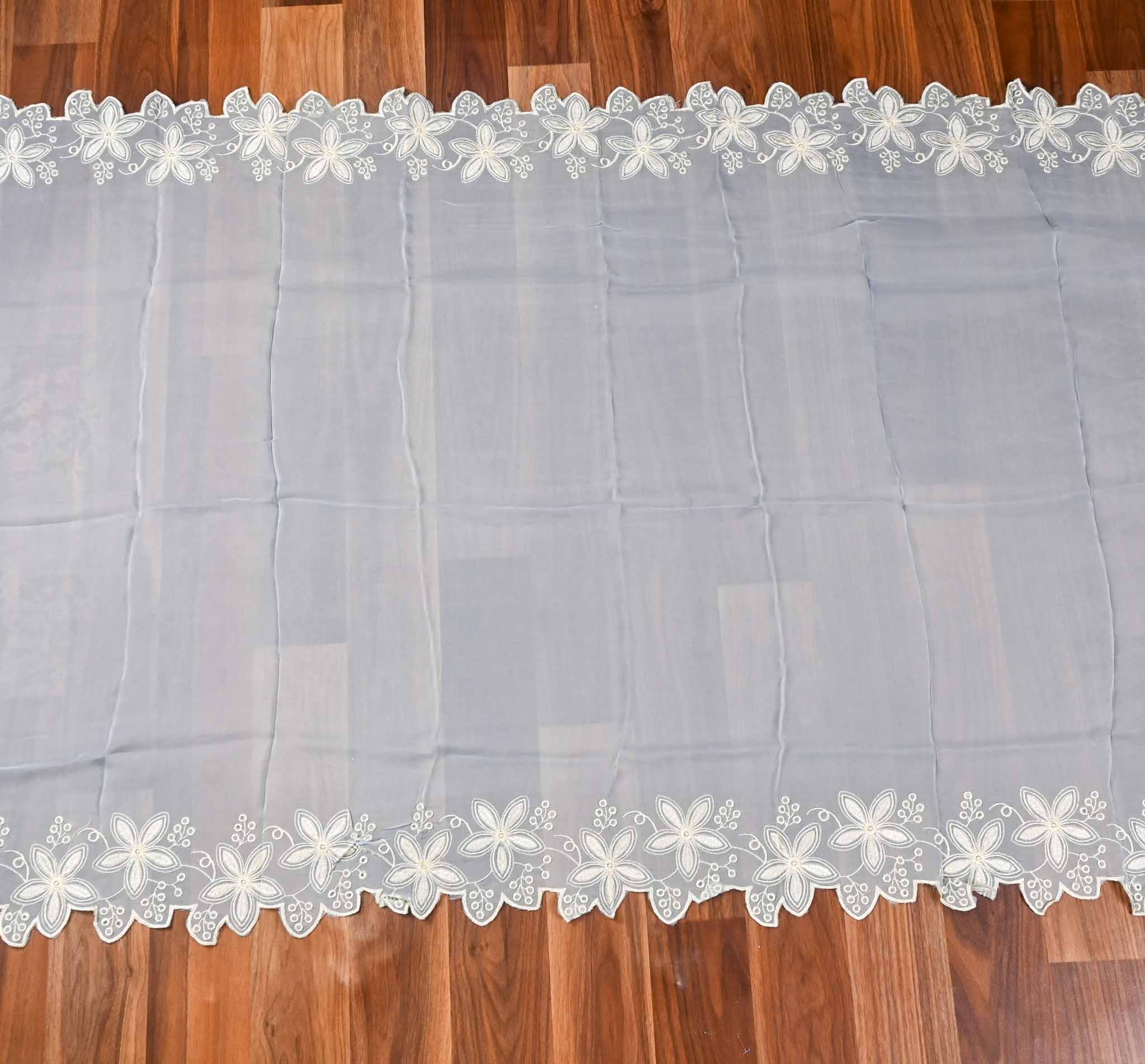 Muslin Sky Blue Unstitched Suit