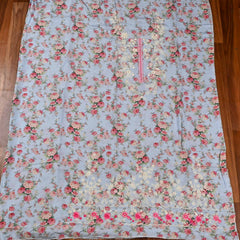 Muslin Sky Blue Unstitched Suit