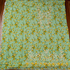 Muslin Green Unstitched Suit