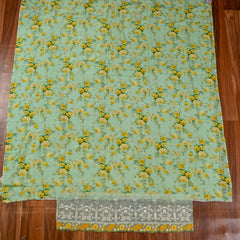 Muslin Green Unstitched Suit