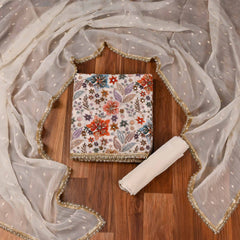 Crepe White Unstitched Suit