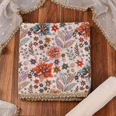 Crepe White Unstitched Suit
