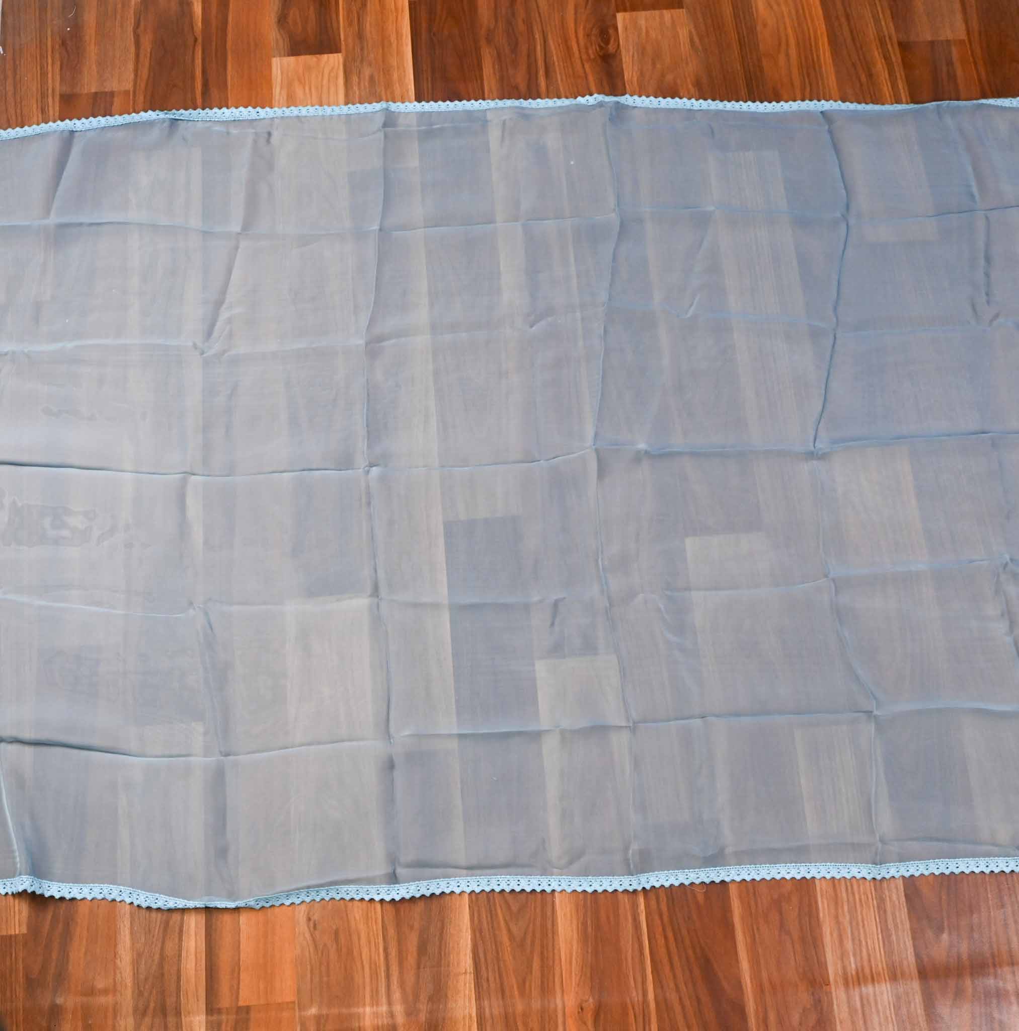 Organza Sky blue Unstitched Suit