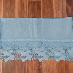 Organza Sky blue Unstitched Suit