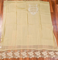 Organza Light Green Unstitched Suit