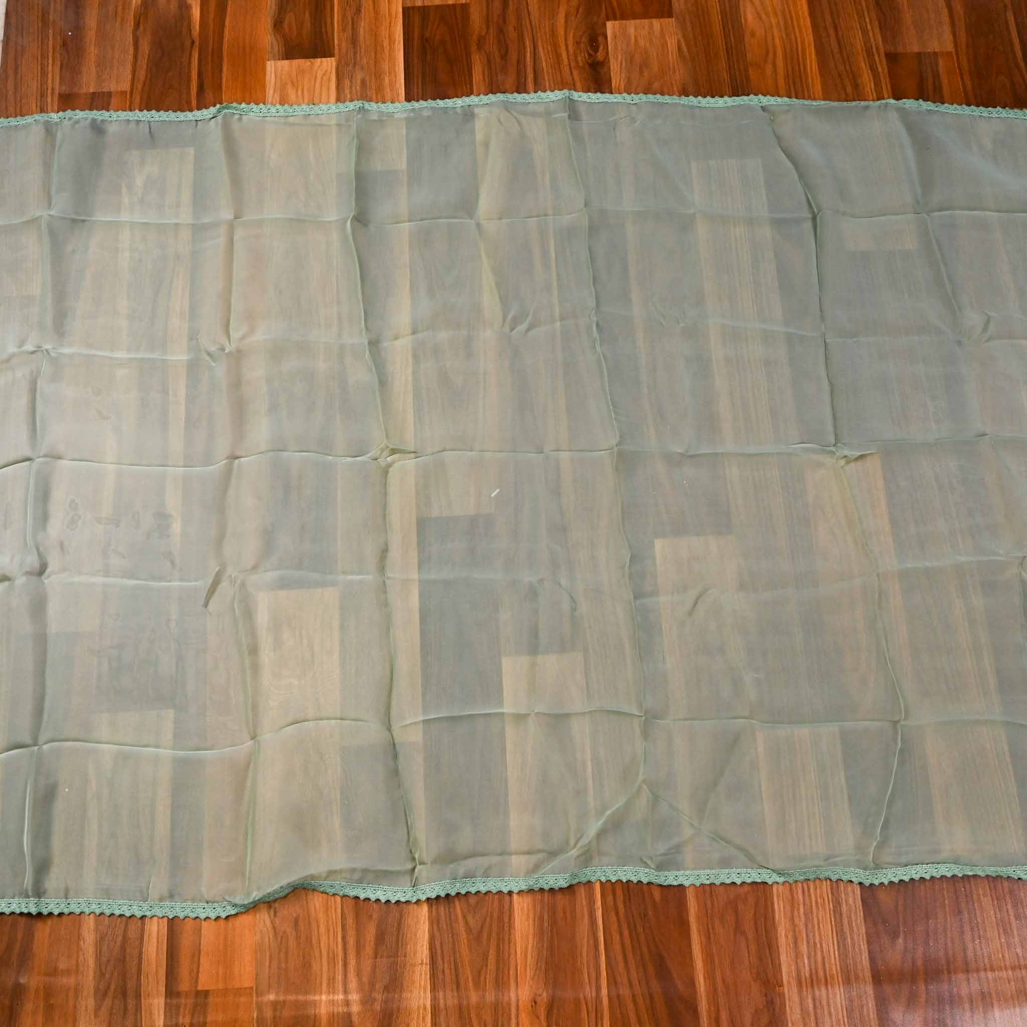 Organza Sea Green Unstitched Suit