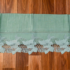 Organza Sea Green Unstitched Suit