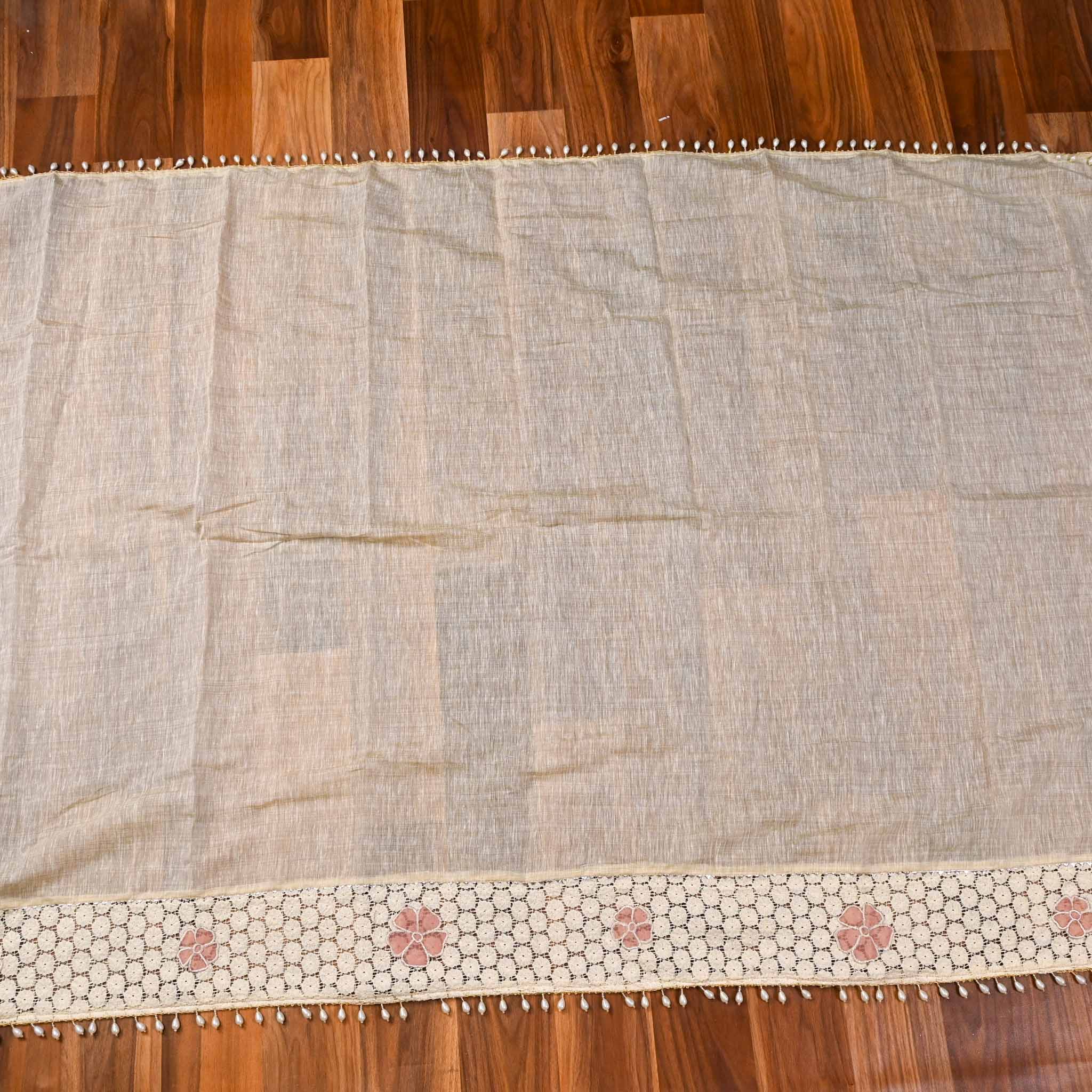 Linen Beige Unstitched Suit