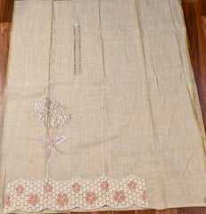 Linen Beige Unstitched Suit