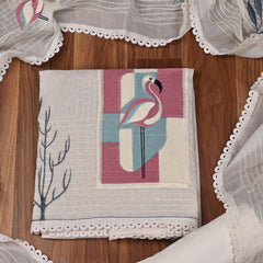 Mul Cotton White Unstitched Suit