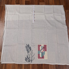 Mul Cotton White Unstitched Suit
