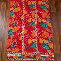 Cotton Red Unstitched Suit