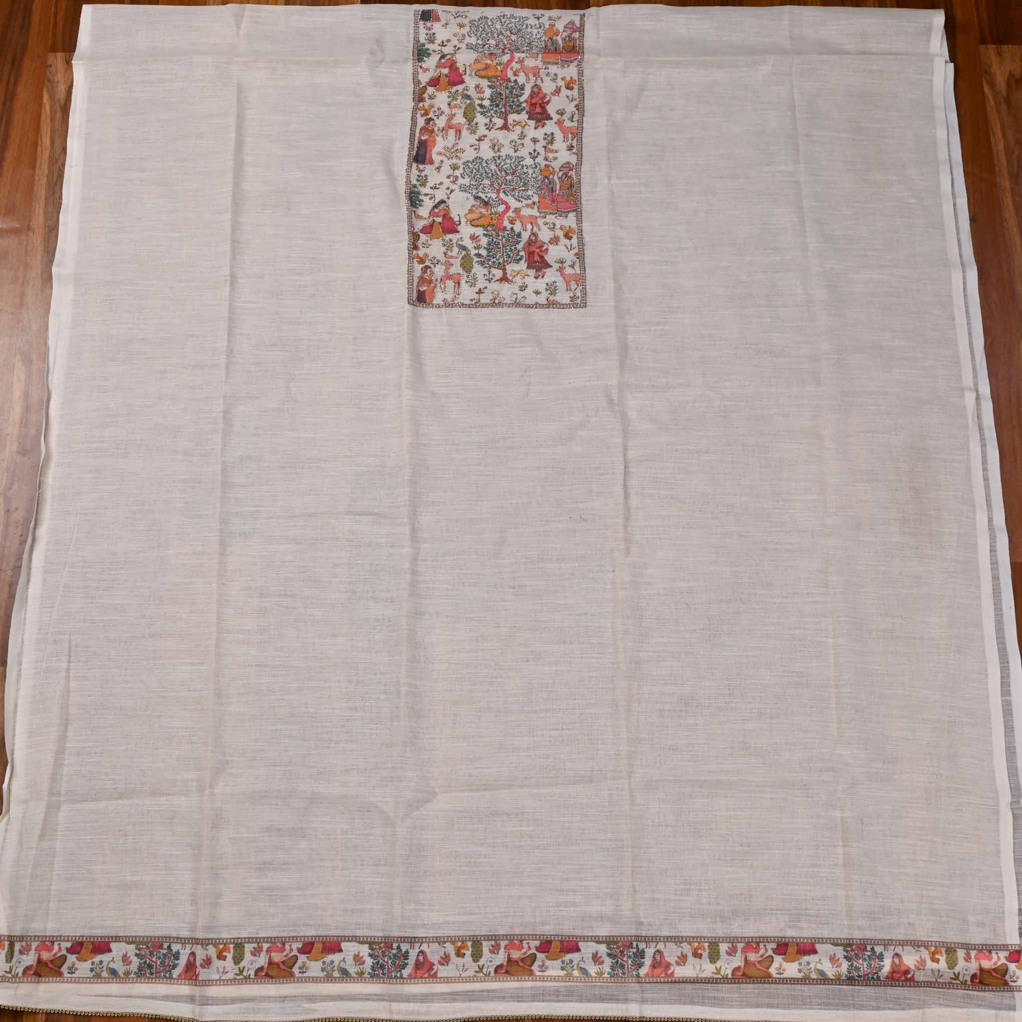 Linen Off-white Cotton Suit