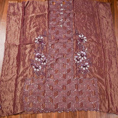 Shimmer Purple Unstitched Suit