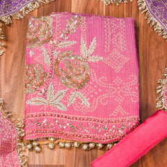 Crush Shimmer Purple Unstitched Suit