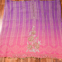 Crush Shimmer Purple Unstitched Suit