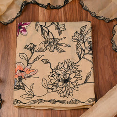 Organza Skin Unstitched Suit