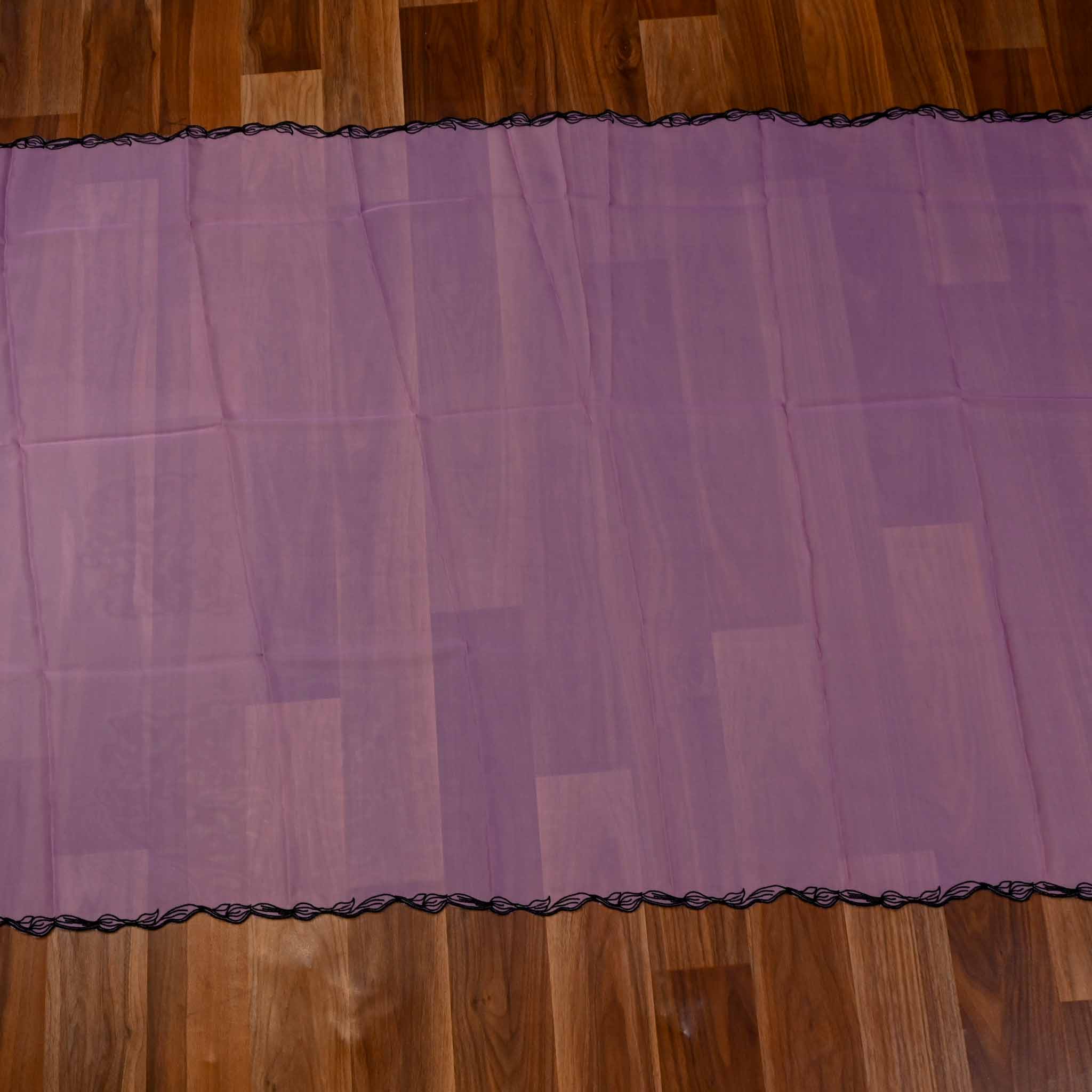 Organza Purple Unstitched Suit