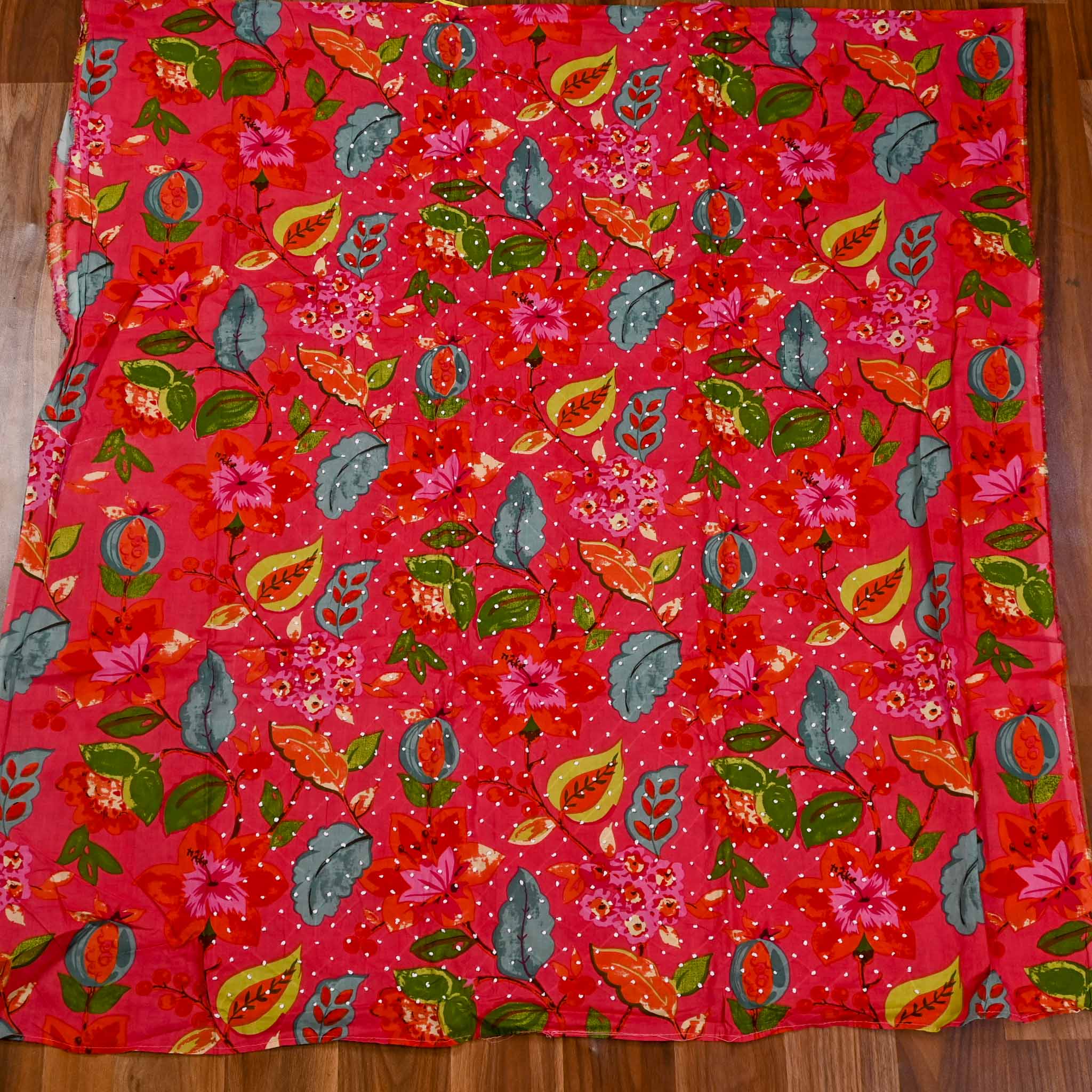 Cotton Pink Unstitched Suit