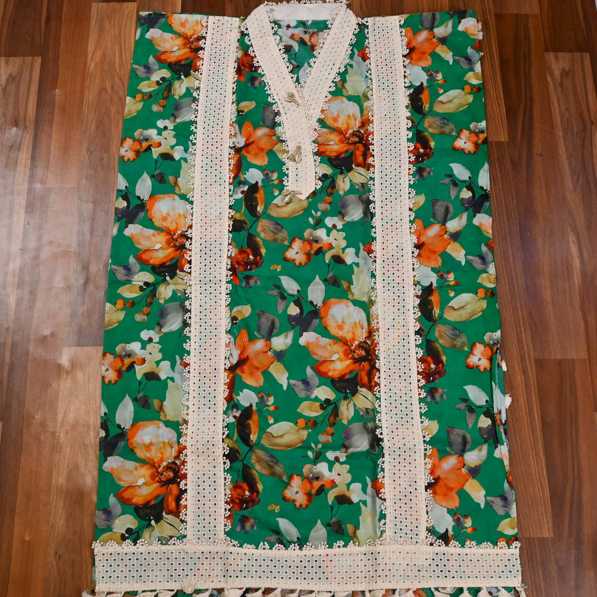 Cotton Green Unstitched Suit