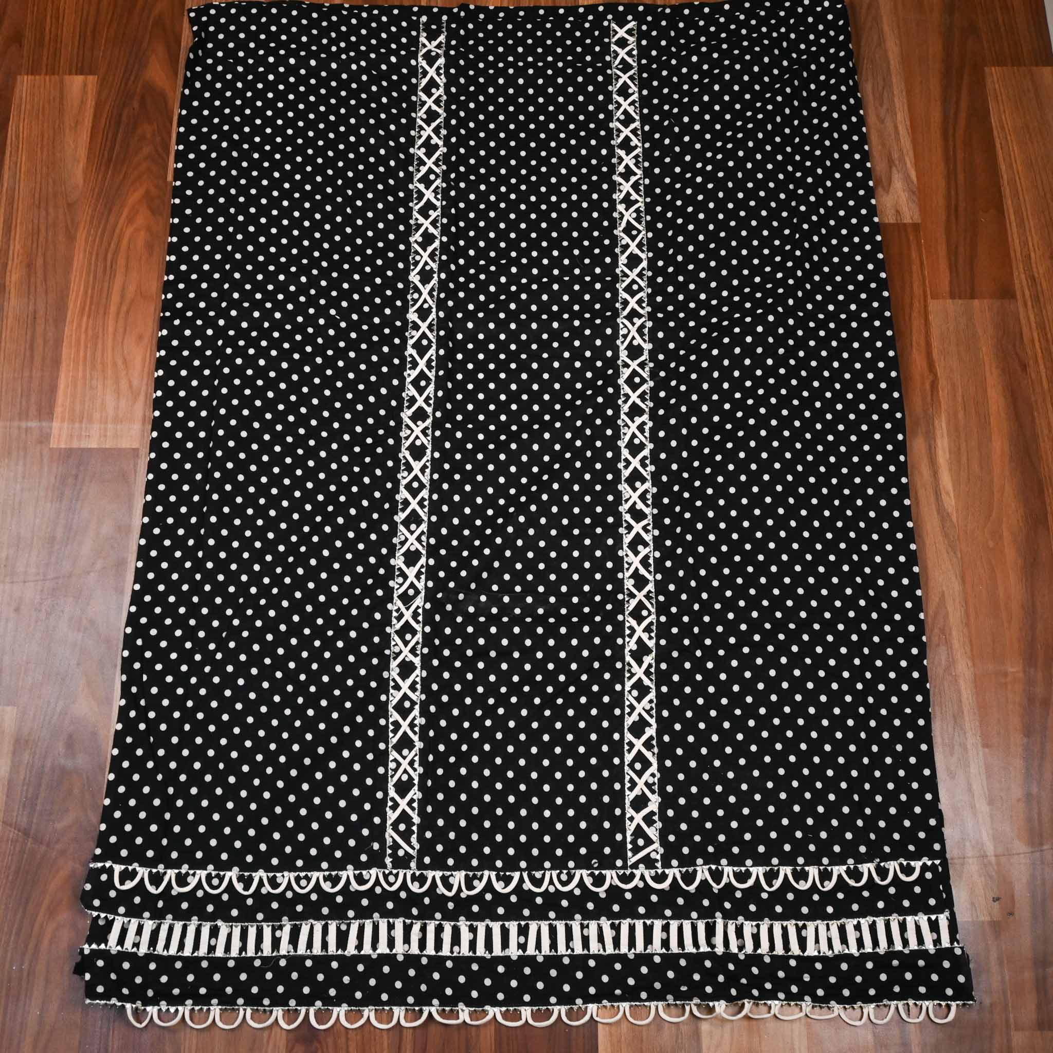 Cotton Black Unstitched Suit