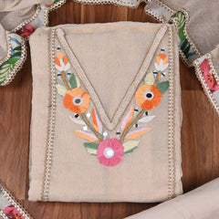 Jute Beige Colour Unstitched Suit