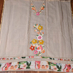 Jute Beige Colour Unstitched Suit