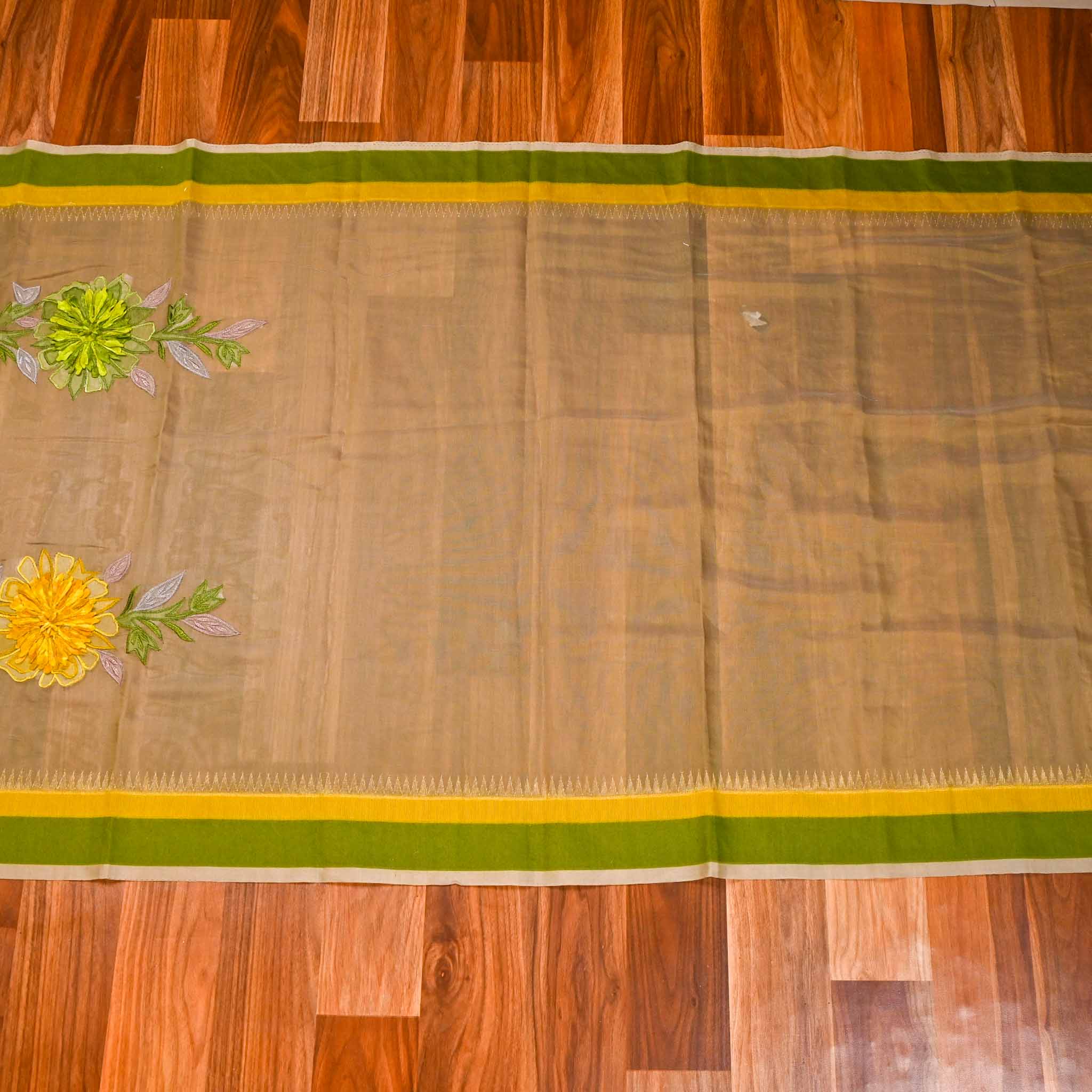 Mul Cotton Green Unstitched Suit