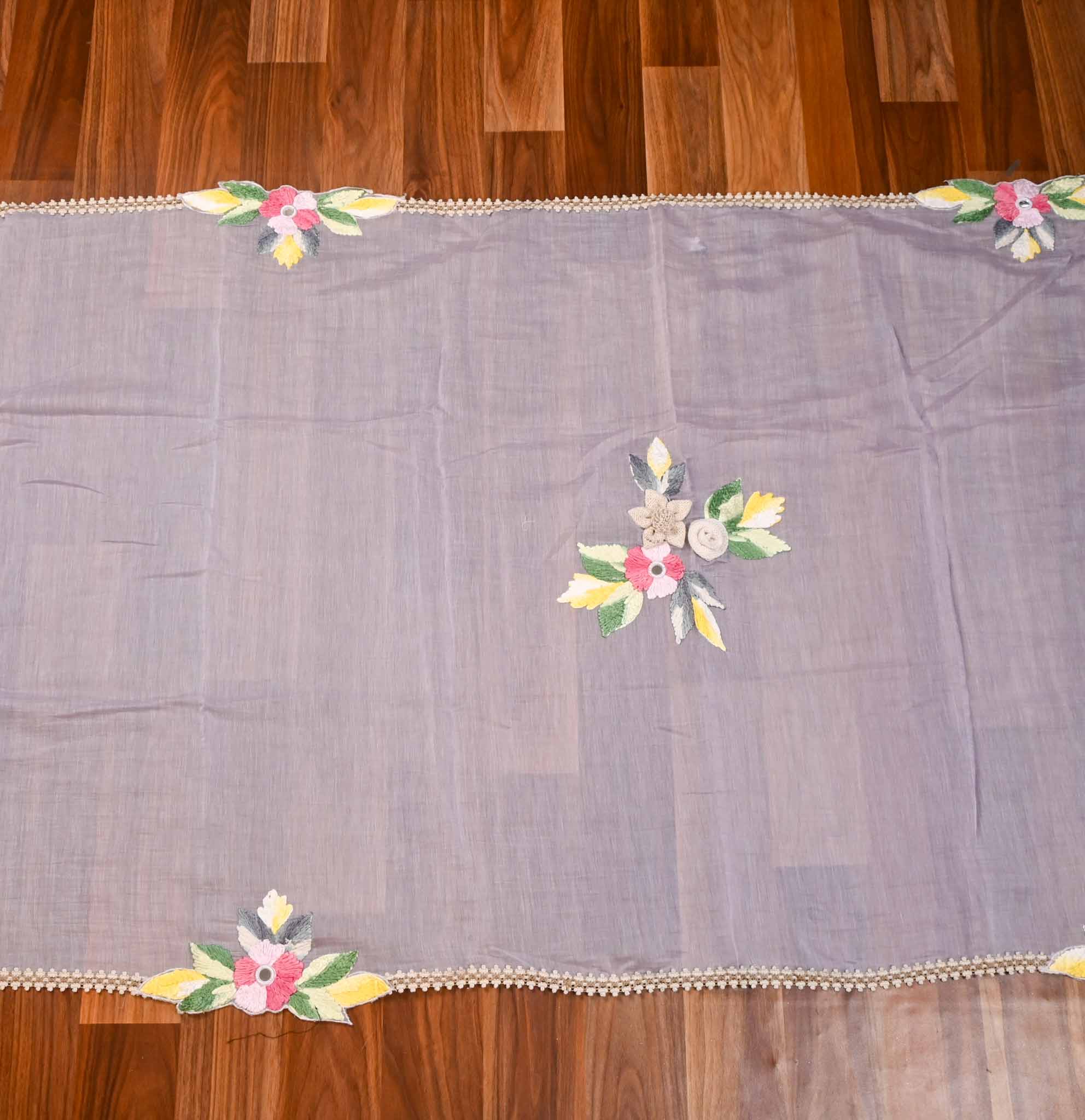 Mul Cotton Lavender Unstitched Suit