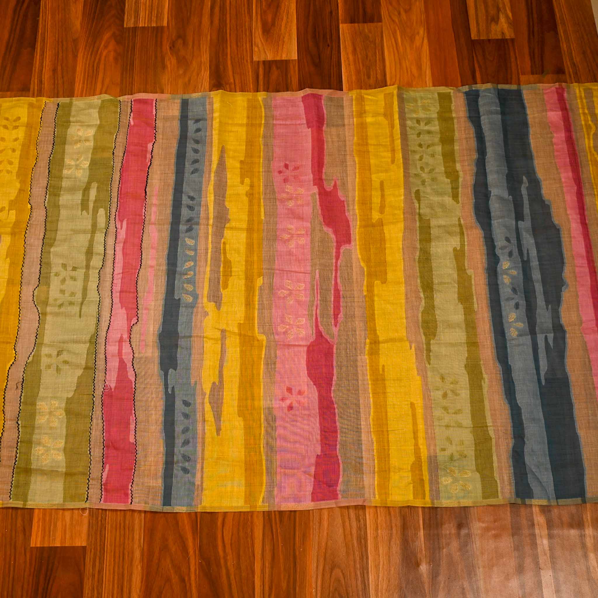 Jute Cotton Skin Unstitched Suit