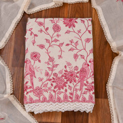 Cotton Pink Unstitched Suit