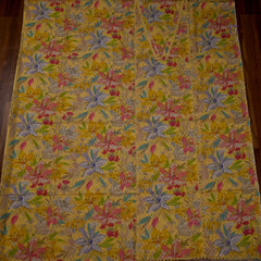 Cotton Yellow Unstitched Suit