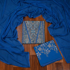 Cotton Blue Unstitched Suit