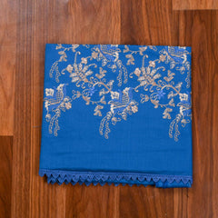 Cotton Blue Unstitched Suit